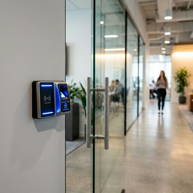 Access control system installation Qatar - biometric and card readers