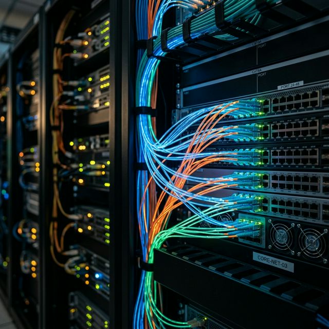 Fiber optic cabling Qatar - network backbone installation by AJS